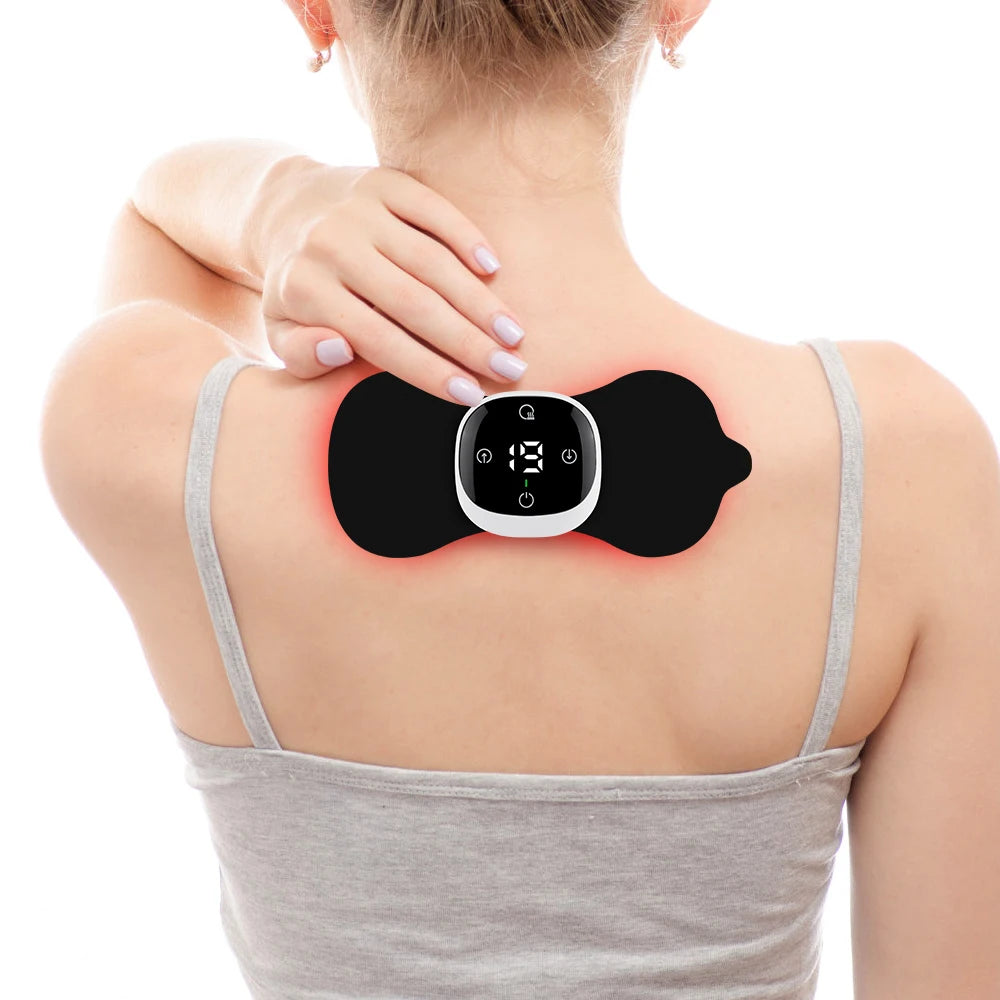 Smart EMS Pulse Neck Shoulder Electric Massager Sticker Mini Patch Intelligent Remote Control Cervical Relief Health Care