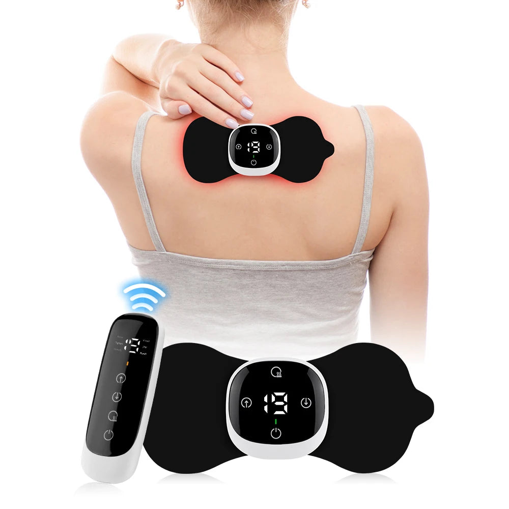 Smart EMS Pulse Neck Shoulder Electric Massager Sticker Mini Patch Intelligent Remote Control Cervical Relief Health Care